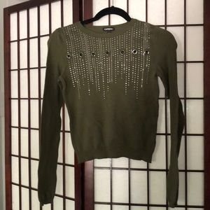 Express army green top